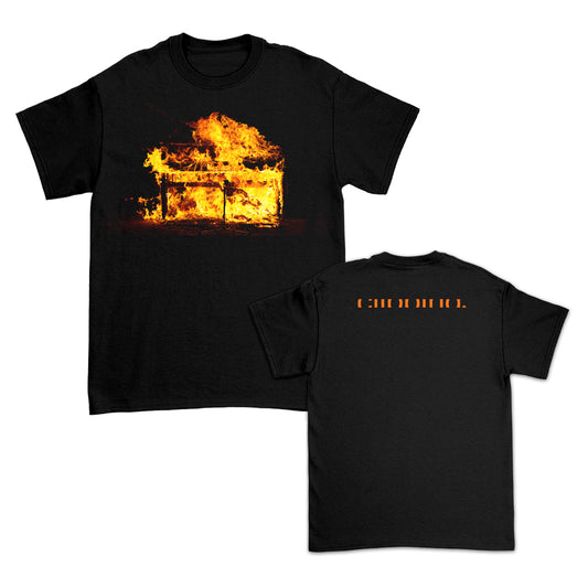 Black Burning Piano Tee